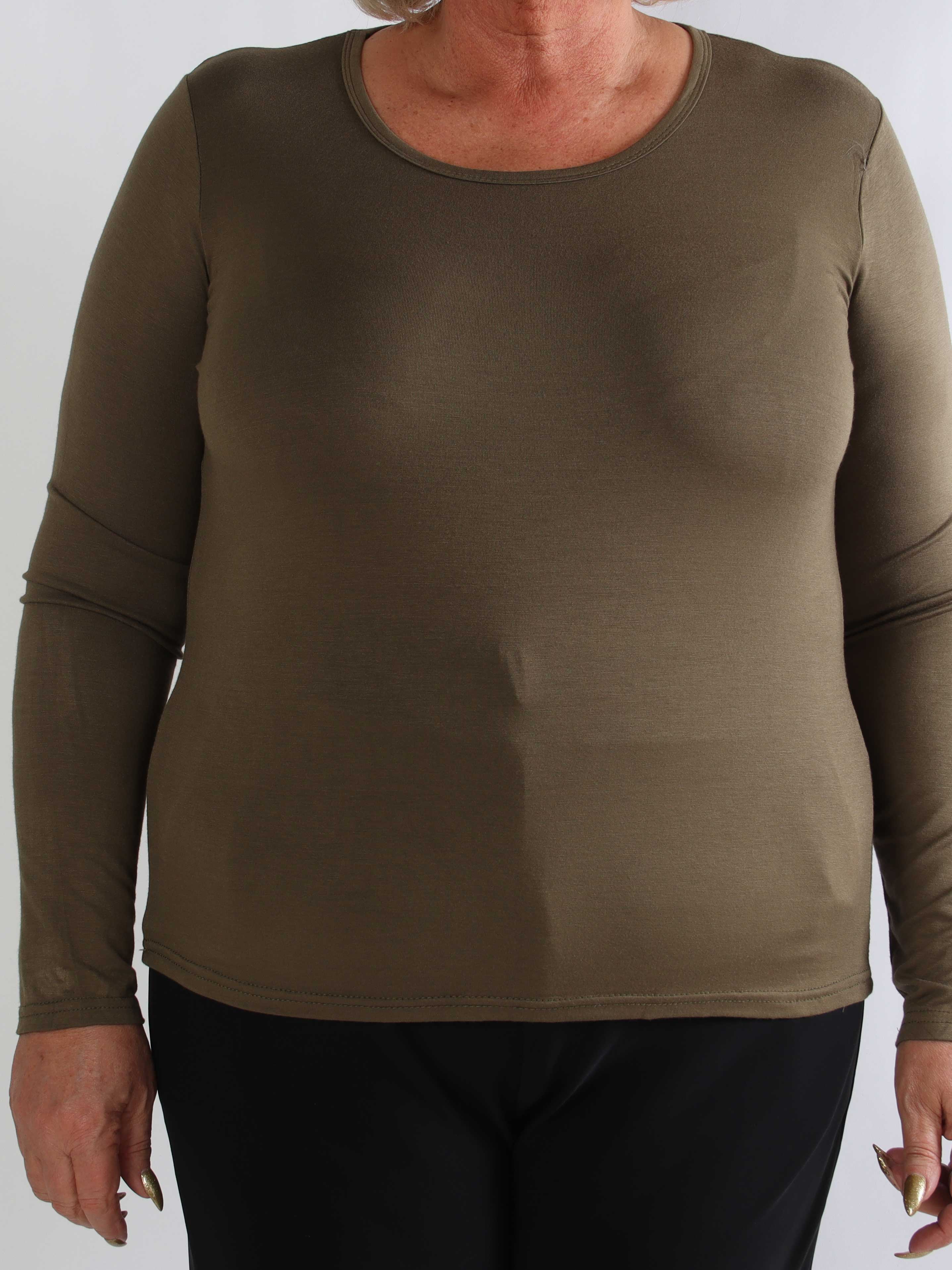 Othilia - Blød langærmet basis bluse